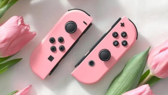 Peach Joy-con Nintendo Switch consoles