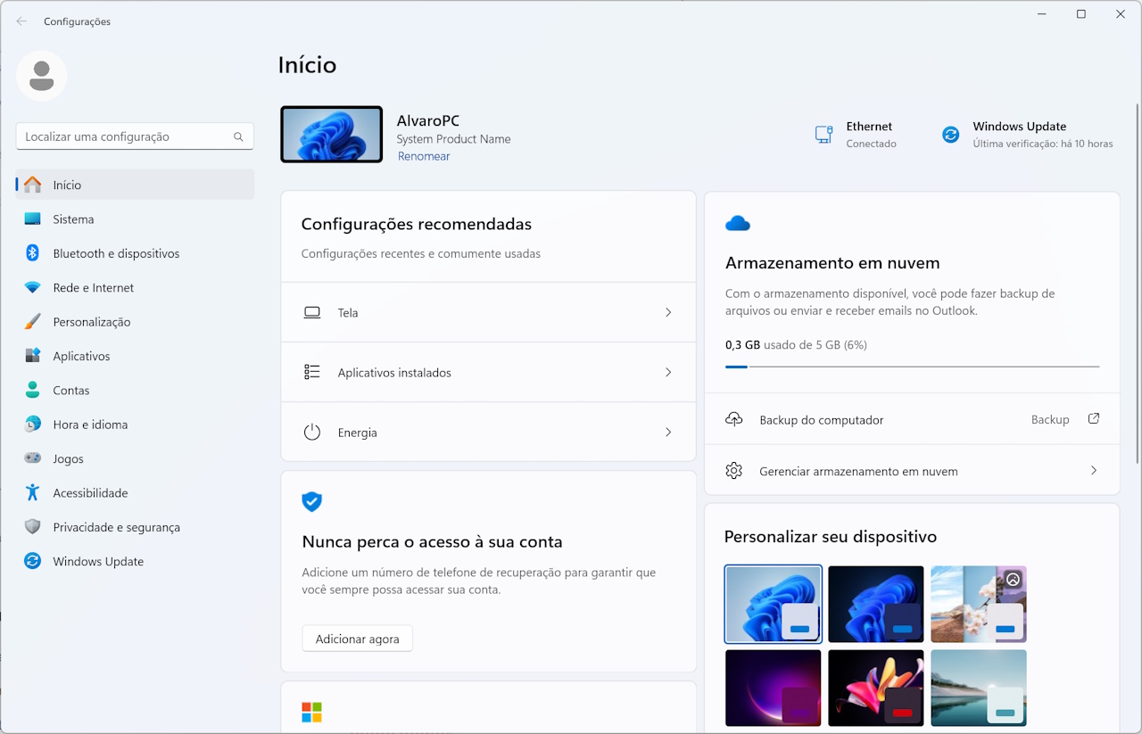 Configurações - Windows 11