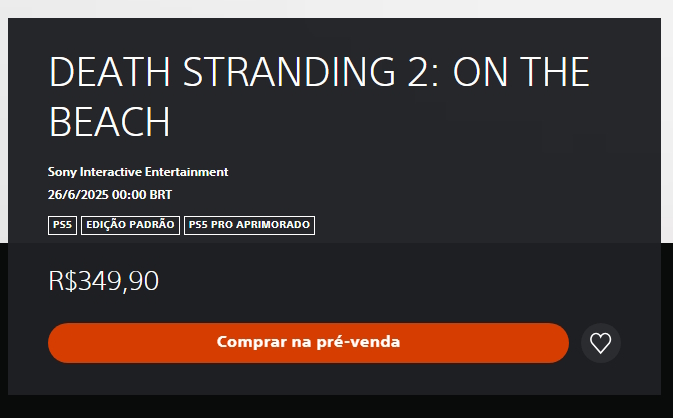 Ghost of Yotei Death Stranding 2 em pré-venda na PlayStation Store