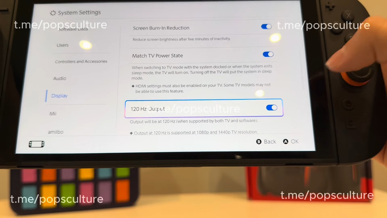 Switch 2 Nintendo Switch 2 - configuração de display