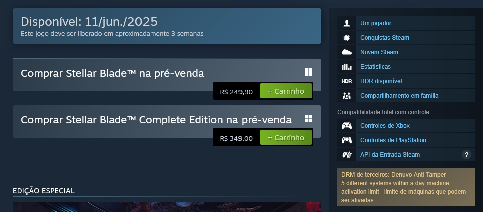 Stellar Blade Stellar Blade tem polêmica com Denuvo (3)