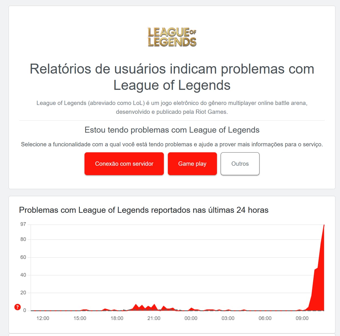 League of Legends League of Legends LoL caiu