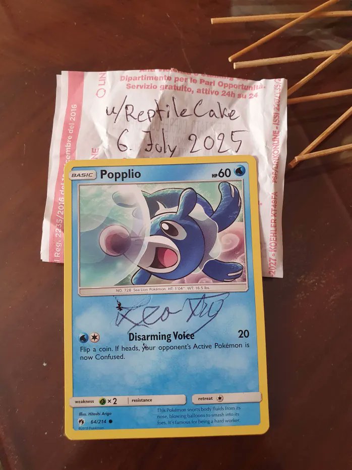 Popplio Pokémon autógrafo Papa Leão 14