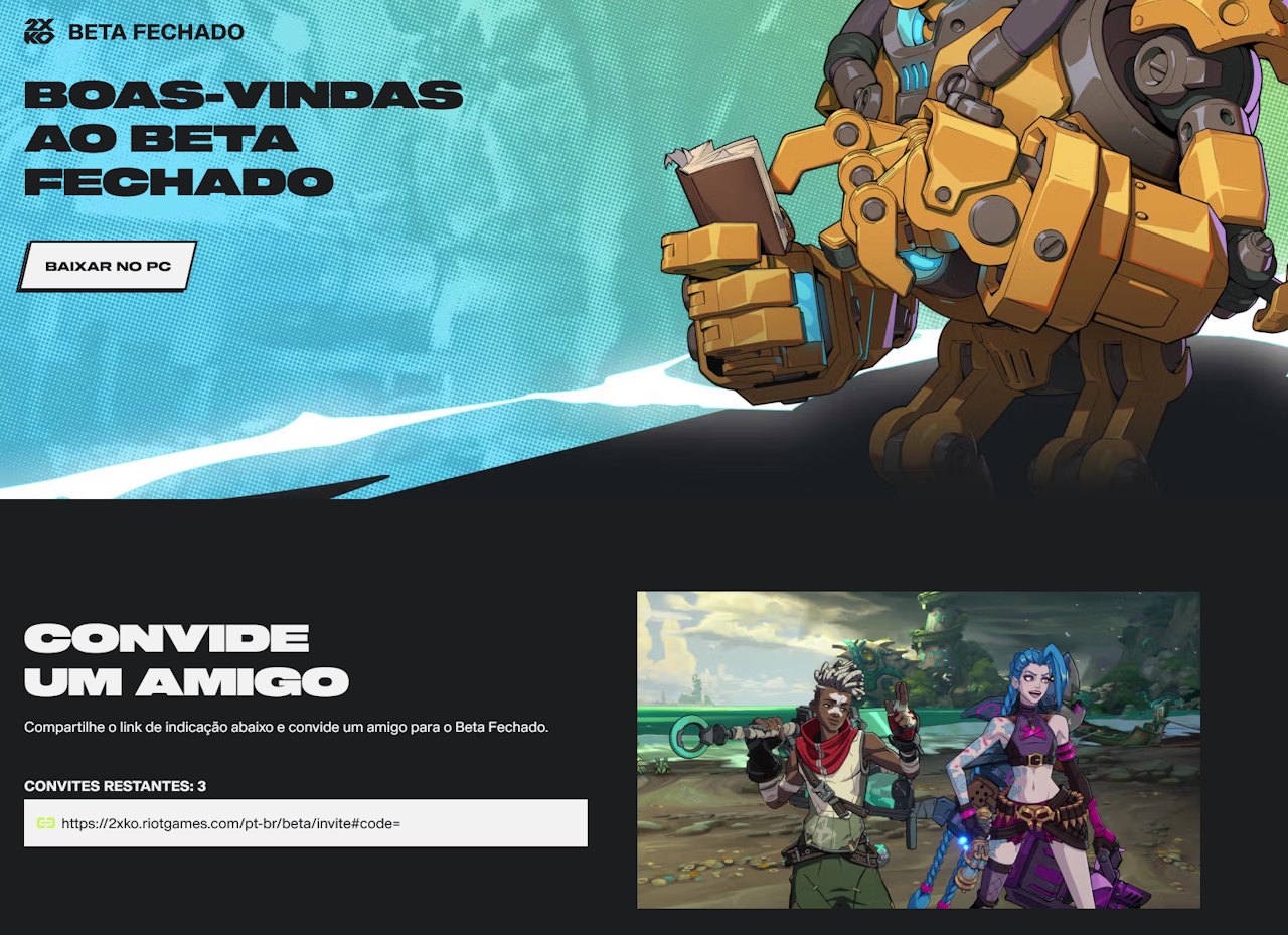 2XKO 2XKO - como convidar para o beta fechado